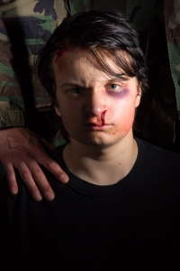 Jonah McClellan in what will eventually be our Troilus and Cressida poster image. Photo by Cheshire Isaacs.